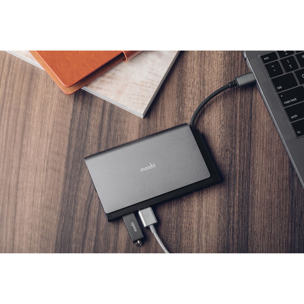 Портативный USB-хаб Moshi Symbus Mini 7-in-1. Порты: USB-C PD, HDMI, USB-A 3.1 Gen 1 x 2